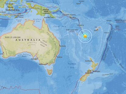 Terremoto en Nueva Caledonia.
