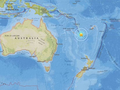 Terremoto en Nueva Caledonia.