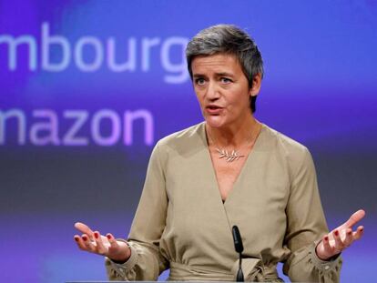 Margrethe Vestager, en una comparecencia en Bruselas.