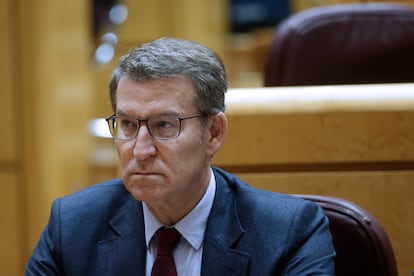 Núñez-Feijóo, el día 10 en el pleno del Congreso.