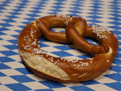 Un brètzel tradicional del forn alemany Brotzeit, al barri de Gràcia de Barcelona.