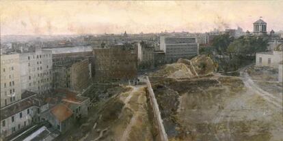 Madrid hacia el observatorio, de Antonio López, se podrá ver en la muestra Realistas de Madrid, en el Museo Thyssen-Bornemisza, a partir del 9 de febrero.