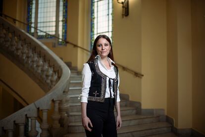 Levy, durante la entrevista en el Círculo de Bellas Artes de Madrid, el viernes.  