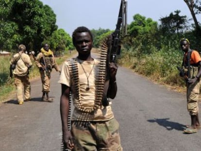 Rebeldes de la coalici&oacute;n Seleka el pasado 10 de enero. 
