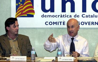 Josep Maria Vila d'Abadal, a la izquierda, y Josep Antoni Duran.