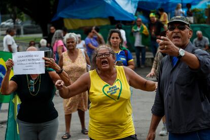 Seguidores de Jair Bolsonaro, expresidente de Brasil, en Río Janeiro.