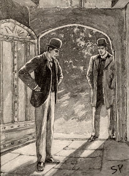Ilustración de Sidney E Paget, el primer artista que dibujó a Sherlock, para la revista 'The Strand', 1893.