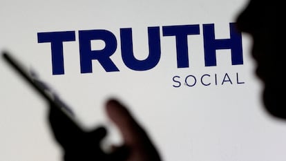El logotipo de Truth Social, la red social de Trump