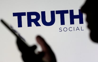 El logotipo de Truth Social, la red social de Trump