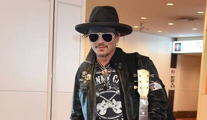 Johnny Depp a su llegada al aeropuerto de Tokio este lunes.