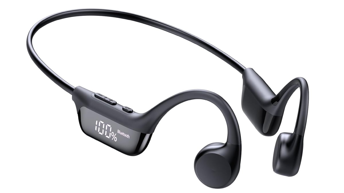 Auriculares de conducción ósea sin cable y de diseño abierto.