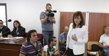 La exalcaldesa de Jerez de la Frontera (Cádiz) Pilar Sánchez (PSOE), en una de las sesiones del juicio.