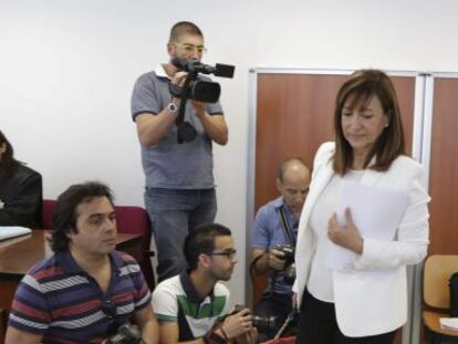La exalcaldesa de Jerez de la Frontera (C&aacute;diz) Pilar S&aacute;nchez (PSOE), en una de las sesiones del juicio.