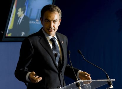 José Luis Rodríguez Zapatero, en una conferencia de prensa tras el Consejo Europeo.