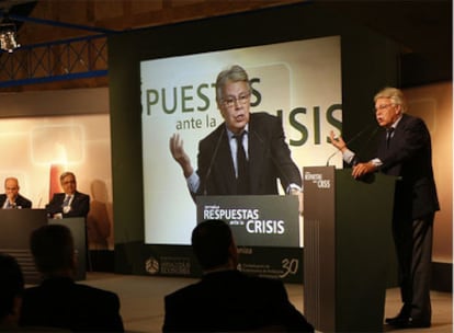 El ex presidente del Gobierno en las jornadas organizadas por la Confederación de Empresarios de Andalucía.