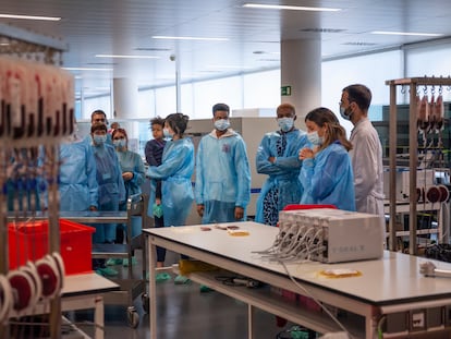 Donantes de sangre, en una acción del Banco de Sangre.