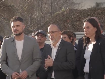 El portavoz de ERC en el Congreso y candidato a la alcaldía de Santa Coloma de Gramenet, Gabriel Rufián, y el conseller de Derechos Sociales de la Generalitat, Carles Campuzano.
ERC GRAMENET
13/03/2023