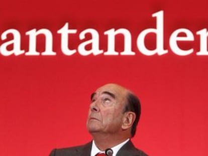 Emilio Bot&iacute;n, durante la presentaci&oacute;n de cuentas.