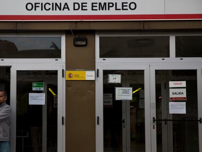 Una oficina de empleo en el barrio de Moratalaz, en Madrid.