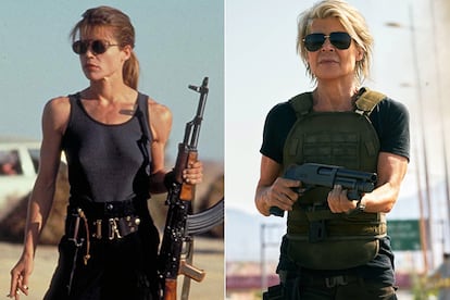 28 años han pasado entre estas dos imágenes de Sarah Connor.