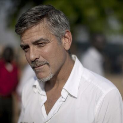 George Clooney, en su reciente viaje a Sudán.