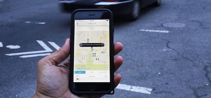 Aplicación en el móvil para solicitar un servicio de transporte