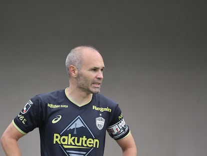 Andrés Iniesta, durante un partido con el Vissel Kobe en la liga japonesa.