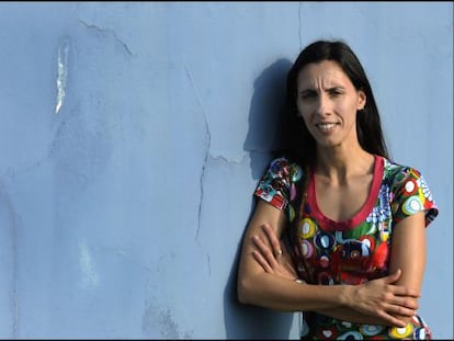 Silvia García, a la que se le negó la inseminación por carecer de pareja masculina estéril, fotografiada en Mieres.