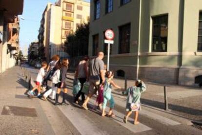 Inico del curso escolar en el colegio Verd de Girona.