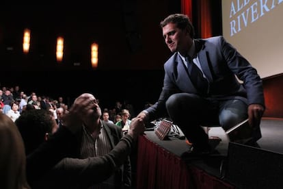 Albert Rivera, en el Teatro Goya.