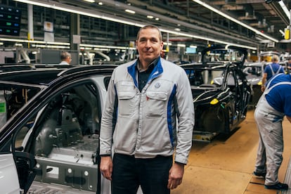 Marc Stephan, jefe de produccin de la planta de Volkswagen en Zwickau, el pasado jueves durante el turno de tarde. 