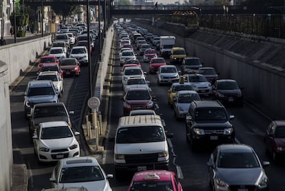 Tr&aacute;fico en la Ciudad de M&eacute;xico. 