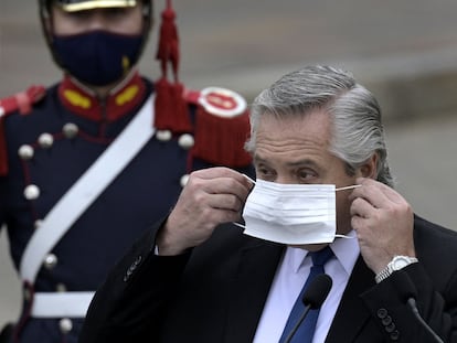 O presidente argentino, nesta quarta-feira, em Buenos Aires.