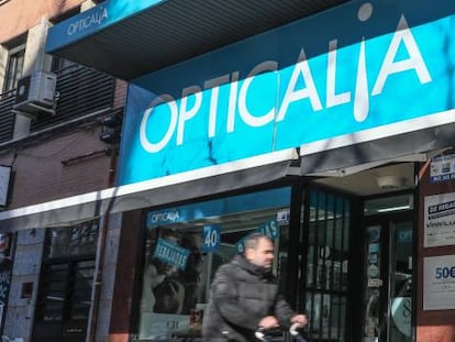 Una tienda con la marca Opticalia en Madrid. 