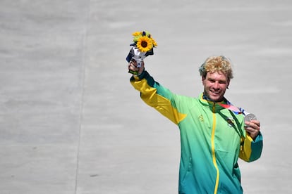 Pedro Barros, 26 anos, medalhista de prata no skate park. 