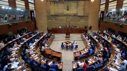 Vista general de la Asamblea de Madrid, en la que el martes echó a andar la XI Legislatura.