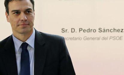 Pedro Sánchez, en el Foro ABC-Deloitte, en Madrid.