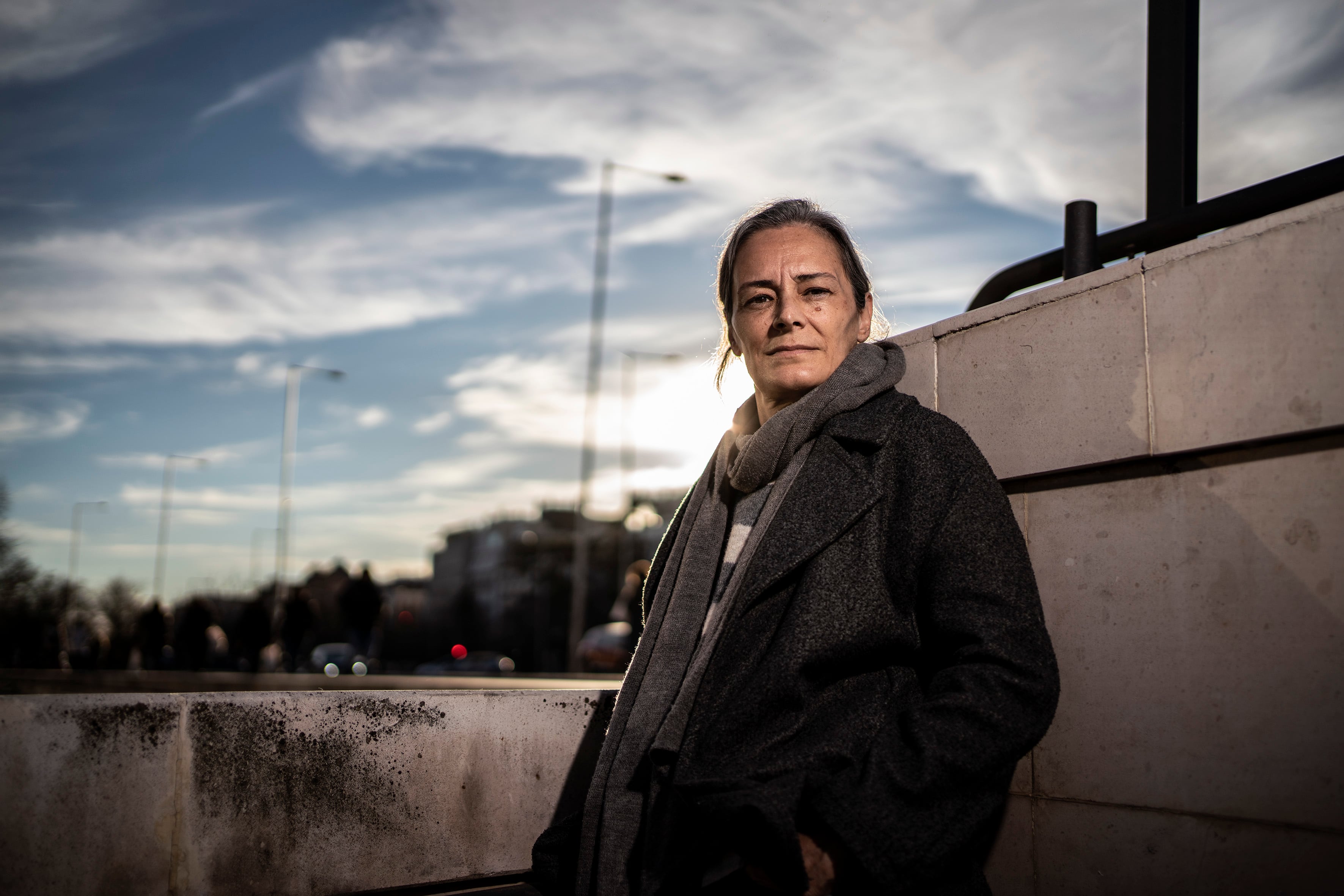 Esther García Llovet, escritora, fotografiada en Plaza de Colon, Madrid en enero de 2022. Entró en Anagrama mandando su manuscrito.
