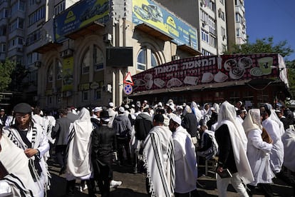 The Ukrainian city of Uman, during the 2021 pilgrimage.