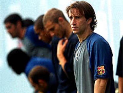 Alfonso, durante un entrenamiento del Barcelona.