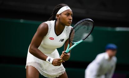 La estadounidense Coco Gauff, durante el partido contra la rumana Mihaela Buzarnescu, a la que se impuso (6-2, 6-3) este jueves.