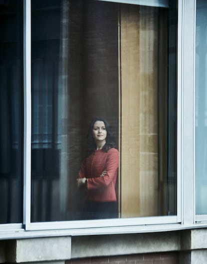 Inés Arrimadas, en las dependencias del Parlament de Cataluña