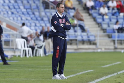 Machín, durante un partido del Numancia.