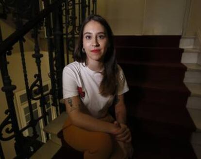 Lara Alcázar, líder de Femen en España.