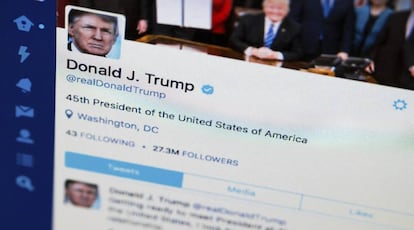 Perfil de Twitter de Donald Trump.