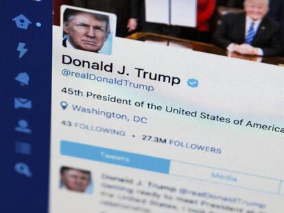 Perfil de Twitter de Donald Trump.