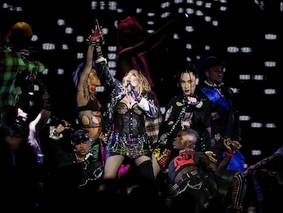 Madonna, este sábado durante el concierto gratuito en Copacabana con el que ha clausurado su gira internacional.