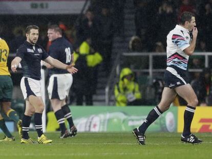 Un momento del partido Australia-Escocia.