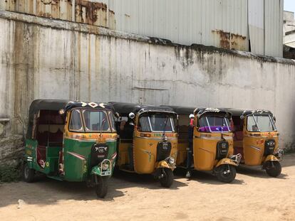 Tuk-tuks en India.