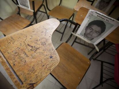 Imagem de uma das vítimas na Escola de Ayotzinapa.